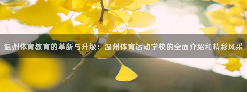 oety欧亿：温州体育教育的革新与升级：温州体育运动学校的全面介绍和精彩风采